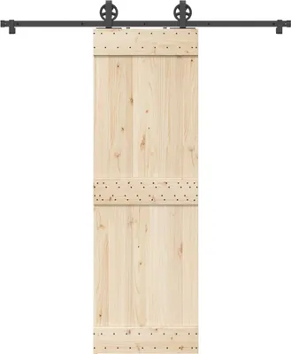 Zdjęcie produktu dla vidaXL Zestaw okuć do drzwi przesuwnych 183 cm stal czarny