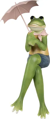 Obrázok produktu pre Clayre & Eef figúrka žaba 42 cm zelená polyresin