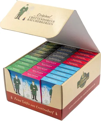 Produktbild von Crottendorfer Räucherkerzen Weihnachtsdüfte 24 Stück, Duft:30er Pack Weihnachtsdüfte