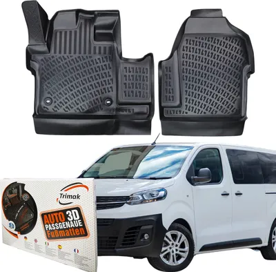 Produktbild von Trimak Autofußmatten kompatibel mit Opel Vivaro C ab 2019 Auto Allwetter Gummimatten