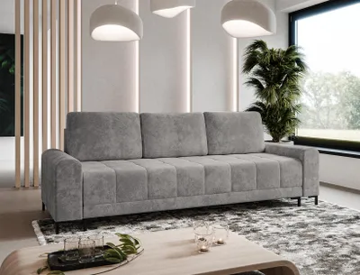 Produktbild von AX LIVING 3 sitziges Sofa Carrari Sofa Grau mit Schlaffunktion 238 cm