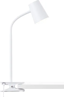 Produktbild von BRILLIANT weiße LED Schreibtischlampe ADDA | Klemmleuchte durch Flexarm einstellbar | Helligkeit in 3 Stufen einstellbar | 7W 580lm 3000K | 42 cm Höhe | Kunststoff/Metall