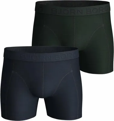 Productafbeelding van Björn Borg - Heren - Boxershorts, Essential, 2-pack - Blauw/Groen - Maat S