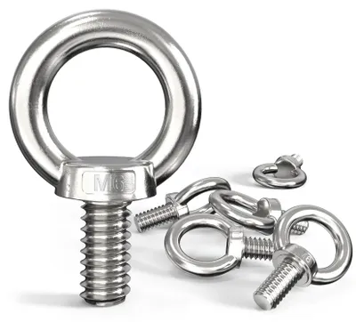 Productafbeelding van Set van 6 RVS Ringbouten M6, Oogschroeven voor diverse toepassingen