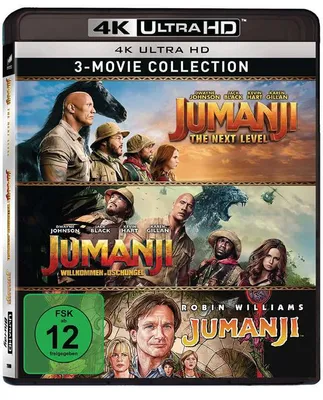 Obrázek produktu pro PLAION 1129744, Film, Blu-ray, 346 min, Jumanji 1-3, Dobrodružství, Dwayne Johnson, Karen Gillan, Kevin Hart