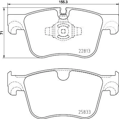 Produktbild von HELLA Bremsbeläge Satz Vorne Bremsklötze passend für PEUGEOT 3008 SUV (M) 8DB 355 036-491