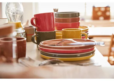 Immagine prodotto di CreaTable, 22899, Serie INDIAN SUMMER, set di stoviglie da 16 pezzi per 4 persone, servizio misto in stoneware, adatto al lavaggio in lavastoviglie e all'uso nel microonde, prodotto in Europa