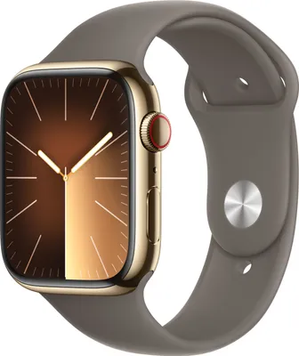 Produktbild von Apple Watch 9 Cell 45mm Gold Edelst. Ton Sportarmb. S/M