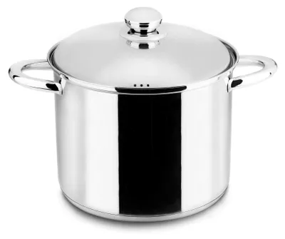 Image de Casserole en acier inoxydable avec induction, diamètre 30 cm, avec couvercle, capacité de 15 litres