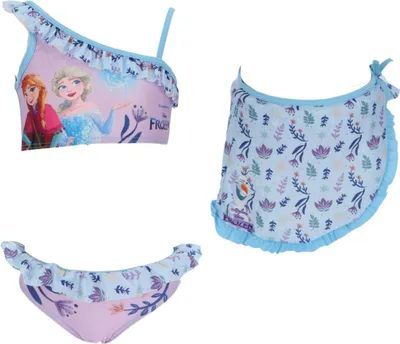 Zdjęcie produktu dla Bikini dziecięce Disney Frozen z sarongiem strój kąpielowy i strój plażowy na lato