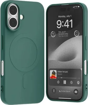 Obrázok produktu pre Polosilikónové ochranné puzdro Mercury MagSafe iPhone 16 6,1" zelené/zelené