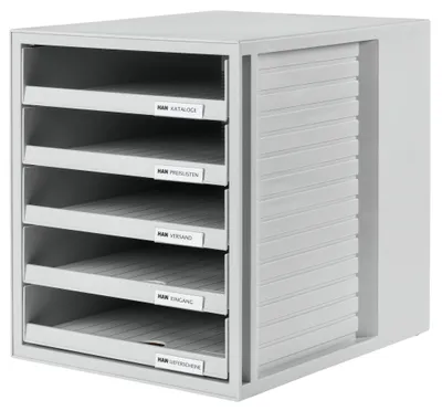 Produktbild von HAN Schrank-Set, Grau, Polystyrol, 5 Schublade(n), 330 mm, 275 mm, 320 mm