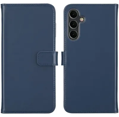 Imagen del producto de Funda de Cuero Auténtico tipo Libro para Samsung Galaxy A16 - Azul