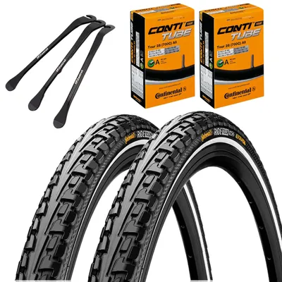 Produktbild von 2x Continental Reifen Ride Tour Schwarz Reflex 28x1,60 (42-622)+ AV + Reifenheber