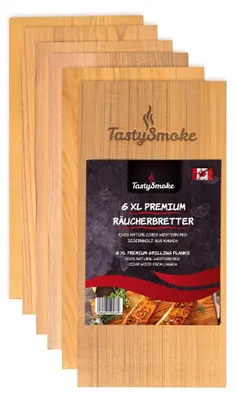 Obrázek produktu pro Grilovací desky z cedru – 6 kusů – 100% přírodní západní červený cedr – opakovaně použitelné