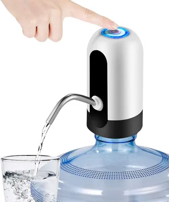 Produktbild von Wasserpumpe, elektrische Wasserflaschenpumpe, USB-Aufladung, automatische Trinkwasserpumpe für Universal 3-5 Gallonen Flaschen, tragbar für Camping