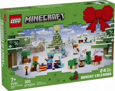 Zdjęcie produktu dla LEGO Minecraft Kalendarz adwentowy na 2025 rok, Zestaw do budowania, 7 lat(a), Plastik, 300 szt., 417 g