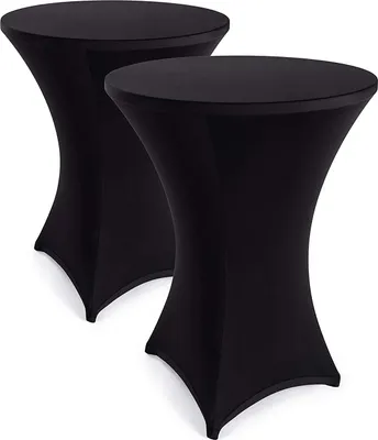 Produktbild von Stretch-Überzug für Bartische – elegante Bartischdecke für Bistrotische in Anthrazit