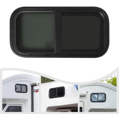 Immagine prodotto di Zijraam Caravan – Finestra per camper – Finestre per camper – Zanzariere per finestre – Finestra esterna nera – 70x40 cm – Vetro temperato e telaio in alluminio