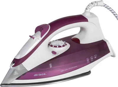 Zdjęcie produktu dla Ariete 6215/00, Żelazko parowe, Stopa ze stali nierdzewnej, 156 g/min, Biały, Fioletowy, 0,28 l, Ręczny