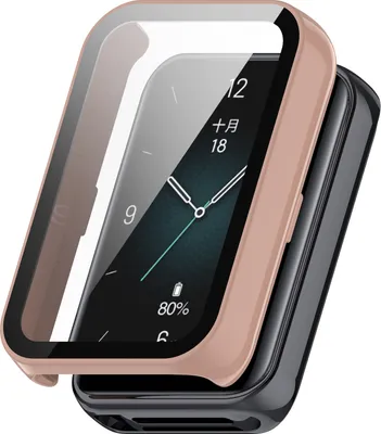 Obrázok produktu pre Pre Honor Band 9 Plastové puzdro na inteligentné hodinky + ochrana H9 Tvrdené sklo Pink