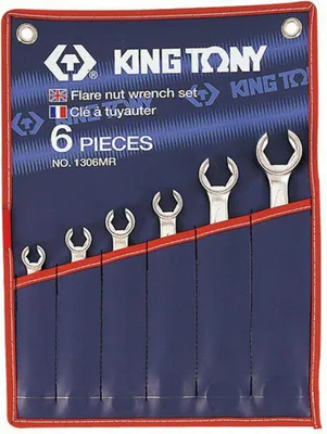 King Tony Bremsleitungs-Schlüsselset 6-teilig Zoll 5/16" bis 7/8"