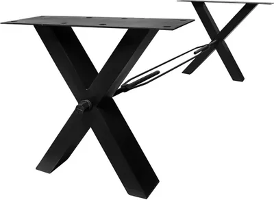 Produktbild von SIT Möbel Tischgestell X-Form | Stahl antikschwarz | B 80 x T 15 x H 73 cm | 07113-11 | Serie TOPS & TABLES