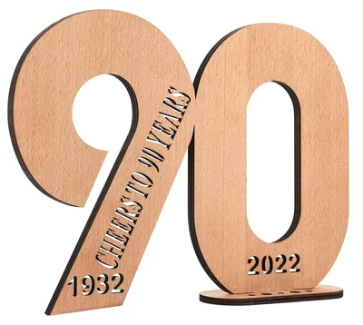 Obrázok produktu pre Elzusha – Drevená dekorácia na 90. výročie svadby