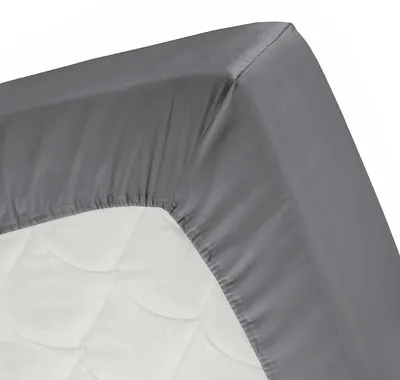 Produktbild von Cinderella - Spannbettlaken für Split-Topper (bis 15 cm) - Jersey - 200x200/210 cm - Anthracite