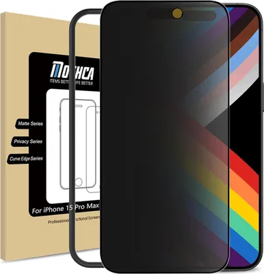 Produktbild von Mothca Matt Sichtschutz iPhone 15 Pro Max Panzerglas 9H Matte Privacy Screen Protector Blendschutz Anti-Fingerabdruck 1 Stück 6,7 Zoll