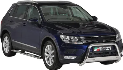 Zdjęcie produktu dla Progi boczne ze stali nierdzewnej do VW Tiguan Allspace 2017-2021 srebrne