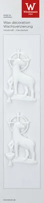 Produktbild von Verzierornament "Osterlamm" Weiß 75 x Ø 45 mm, 2er Set