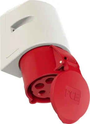 Produktbild von PC ELECTRIC CEE Wandsteckdose, 32A, 5p, 6h, IP44, 1 Stk.