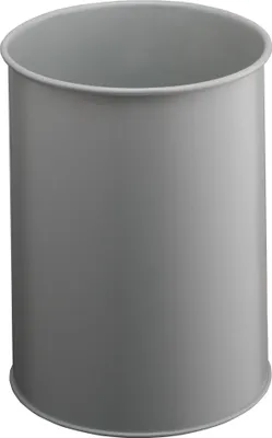 Obrázok produktu pre DURABLE Papierkorb Metall rund 15 Liter grau
