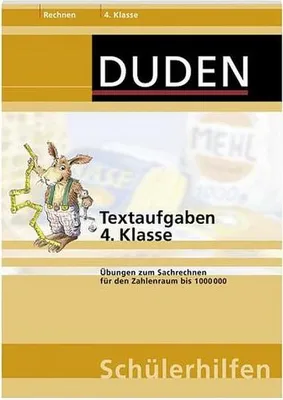 Produktbild von Textaufgaben 4. Klasse: Übungen zum Sachrechnen für den Zahlenraum bis 1.000.000