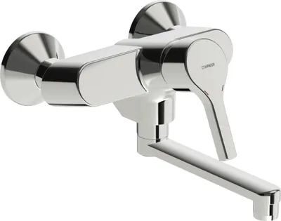 Obrázok produktu pre Hansa HA Jednopáková batéria, umývadlová a kuchynská batéria, HANSAPALENO 5638, výtok 242 mm, DN15, chróm, 1 ks.