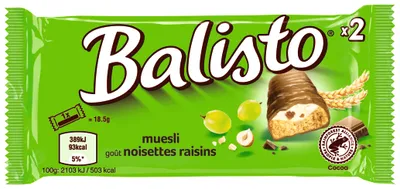 Produktbild von BALISTO - CANDY BALISTO MUELI BAR 37GR | Upoot a 20 Stück x 37 Gramm