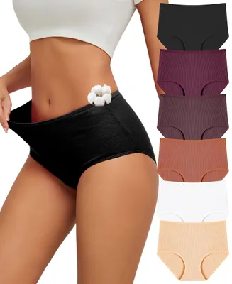Produktbild von Unterhosen aus Baumwolle – Hoher Bund – Bequemer Schnitt – Atmungsaktiv – Packung mit 6 Stück – Größen S-2XL – Slips