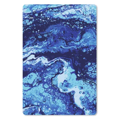 Produktbild von MuchoWow® Mauspad Mousepad Marmor - Blau - Aquarell 40x60 cm - Mousepads - Maus Mat - Pad - Mausunterlage - Schreibtisch Accesoire