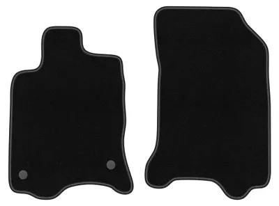 Obrázok produktu pre Predné velúrové koberce pre: Renault Laguna II 2001-2007 (kombi/liftback) – 2 ks, čierne, na mieru – Wielganizator BASIC – úchyty: vodič