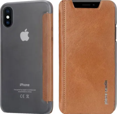 Image de Étui livre Pierre Cardin pour Apple iPhone X - Kaki (8719273140802)
