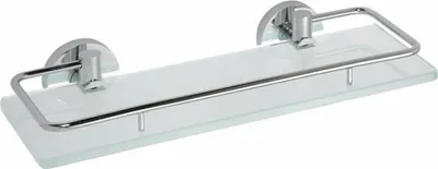 Obrázek produktu pro X-ROUND E Skleněná police se zábradlím, 300x130 mm, chrom