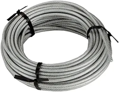 Produktbild von Kunststoffummanteltes Drahtseil mit Textilfaserseele, 15 m x 3-4 mm, verzinkt