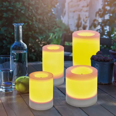 Produktbild von esotec Solar Leuchtkerzen Candela 4er SET LED-Kerzen wetterfest outdoor 102235
