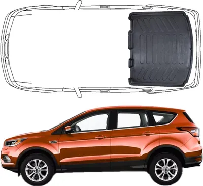 Produktbild von Trimak Kofferraumwanne kompatibel mit Ford Kuga 2.Gen 2012–2019