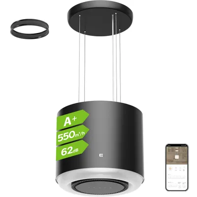 Produktbild von CIARRA  550m³/h  Inselhaube Freihängend Dunstabzugshaube WiFi App Touch 4 Stufen Booster Umluft VM4838B