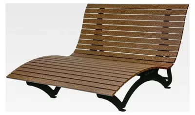 Produktbild von Waldsofa Premium, WPC-Latten, für 2-3 Personen, Sonnenliege, Außenliege, Wellenliege, Relaxliege, Liege für den Garten