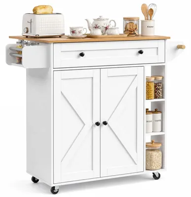 Kücheninselschrank 80x65x86 cm Holz 1 Schublade Modern