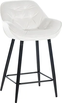 Produktbild von Barhocker HLO-CP261 Samt  cremeweiß
