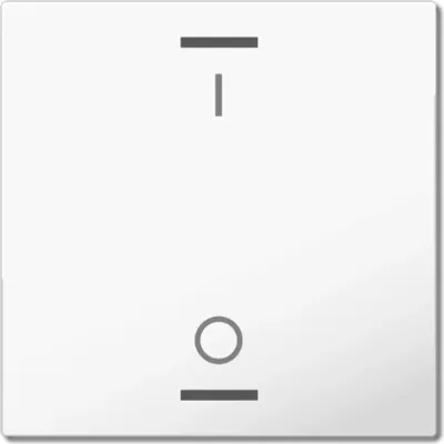 Image de MDT Bascule pour bouton-poussoir KNX Light 55 simple, blanc pur brillant, commutation, 1 pièce.